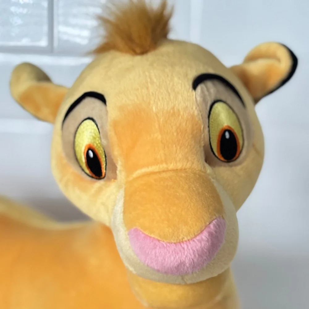 VINTAGE Jumbo Disney Lion King Simba Plush Stuffed Animal 2002 Hasbro XL Toy EUC